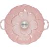 imageLe Creuset Signature Enameled Cast Iron Petal Braiser 225qt Peche wLight Gold KnobShell Pink