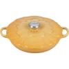 imageLe Creuset Signature Enameled Cast Iron Petal Braiser 225qt Peche wLight Gold KnobHoney