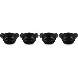 imageLe Creuset Enameled Cast Iron Gourmand Collection Set of 4 Mini Oval Baker 3 qt Matte BlackMini Cocotte