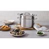 imageLe Creuset Stainless Steel Classic 3Ply Deep Pasta Pot and Sieve 75qt
