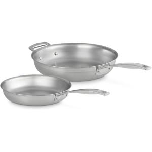 imageLe Creuset Stainless Steel Classic 3Ply Fry Pan 12quotSet of 2