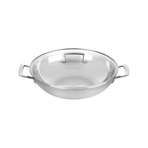 imageLe Creuset Stainless Steel Classic 3Ply Wok with Glass Lid 45qt