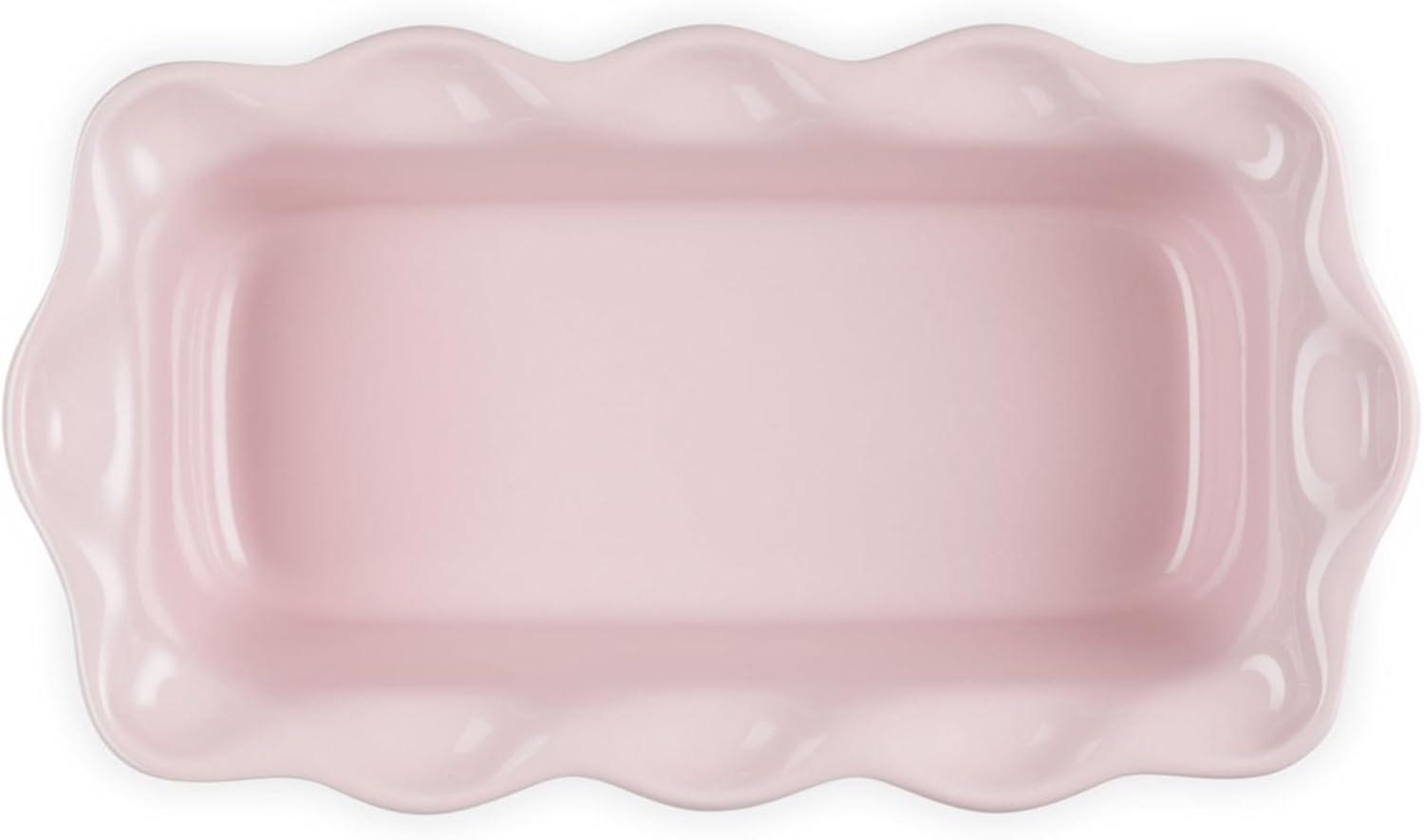 imageLe Creuset Stoneware Heritage Fluted Loaf Pan 9quot Sea SaltChiffon Pink