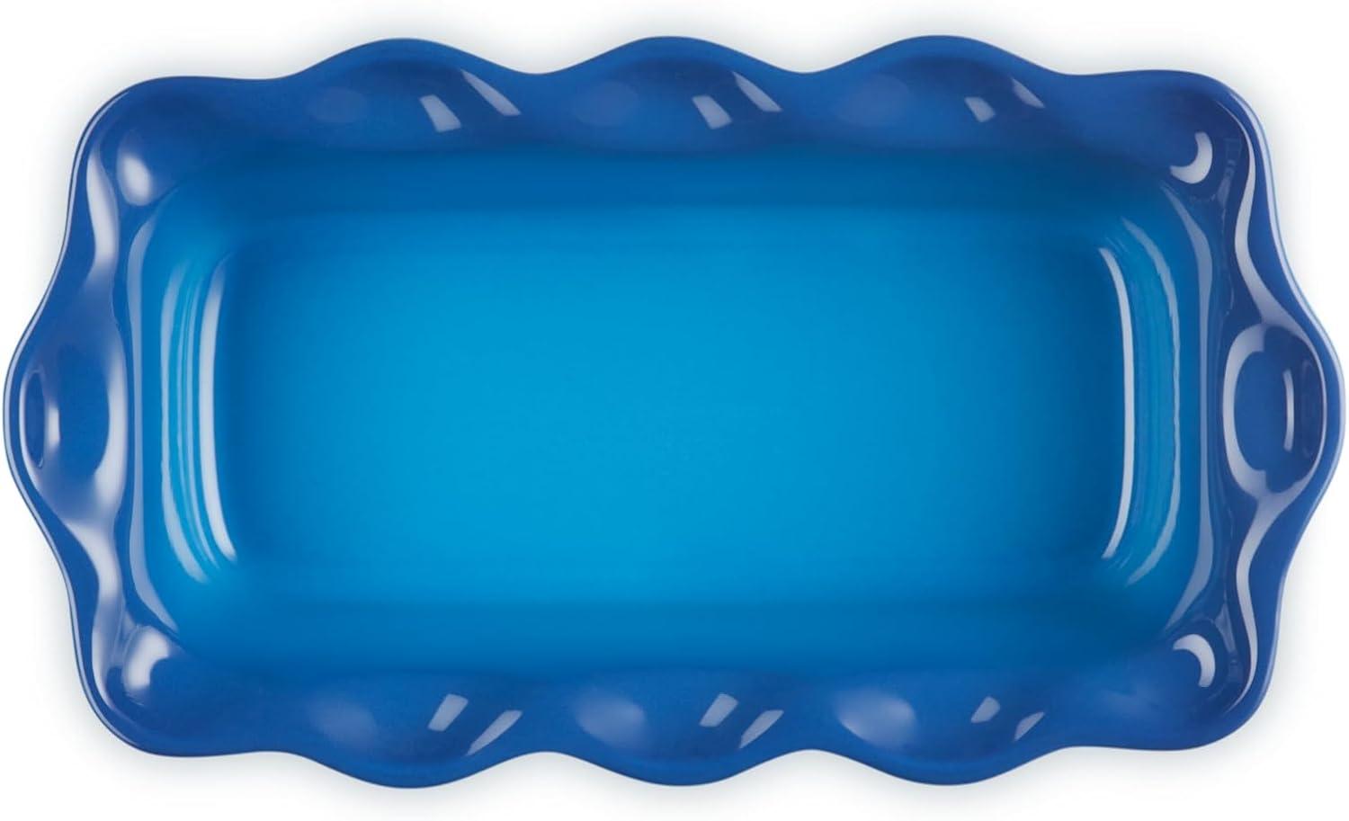 imageLe Creuset Stoneware Heritage Fluted Loaf Pan 9quot Sea SaltMarseille