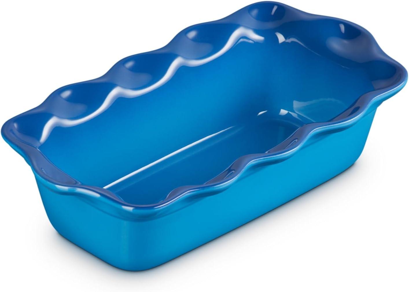 imageLe Creuset Stoneware Heritage Fluted Loaf Pan 9quot Sea SaltMarseille