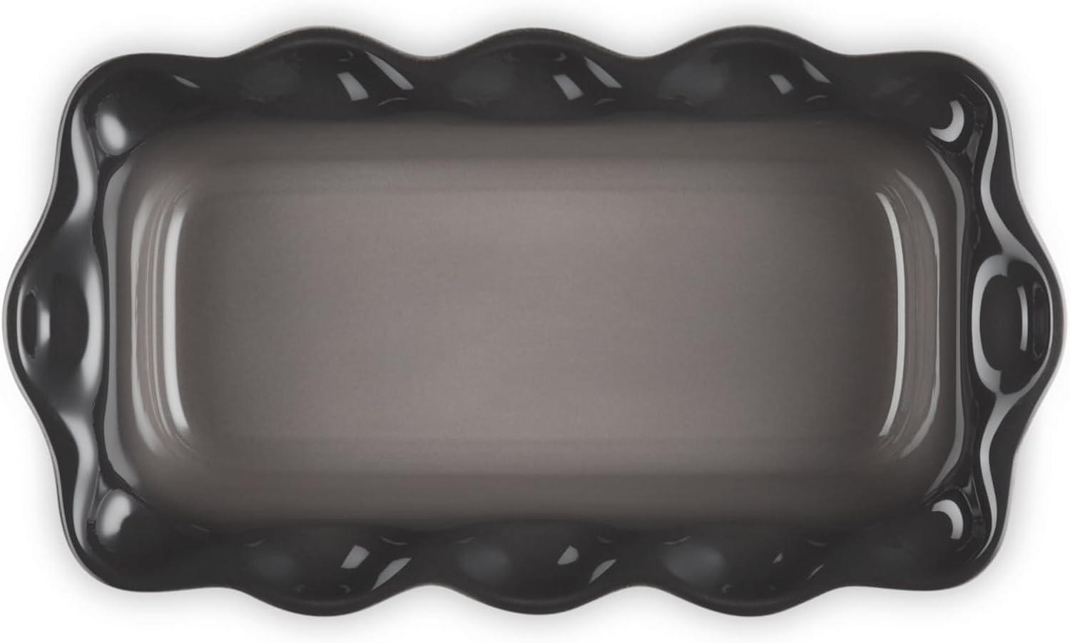 imageLe Creuset Stoneware Heritage Fluted Loaf Pan 9quot Sea SaltOyster