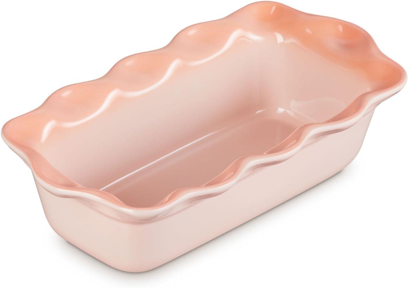 imageLe Creuset Stoneware Heritage Fluted Loaf Pan 9quot Sea SaltPeche