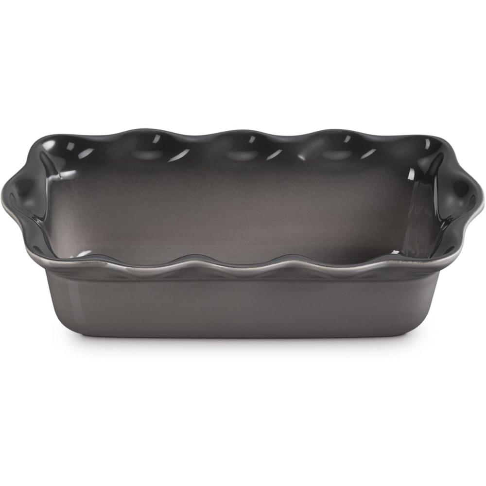 imageLe Creuset Stoneware Heritage Fluted Loaf Pan 9quot Sea SaltOyster