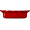 imageLe Creuset Stoneware Heritage Fluted Loaf Pan 9quot Sea SaltCerise