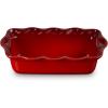 imageLe Creuset Stoneware Heritage Fluted Loaf Pan 9quot Sea SaltCerise