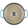 imageLe Creuset Enameled Cast Iron Signature Round Braiser with Glass Lid 225 qt WhiteCaribbean