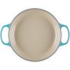 imageLe Creuset Enameled Cast Iron Signature Round Braiser with Glass Lid 225 qt WhiteCaribbean