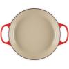 imageLe Creuset Enameled Cast Iron Signature Round Braiser with Glass Lid 225 qt WhiteCerise