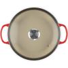 imageLe Creuset Enameled Cast Iron Signature Round Braiser with Glass Lid 225 qt WhiteCerise