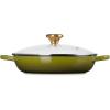 imageLe Creuset Enameled Cast Iron Signature Round Braiser with Glass Lid 225 qt WhiteOlive