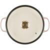imageLe Creuset Enameled Cast Iron Signature Round Braiser with Glass Lid 225 qt WhitePeche