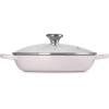 imageLe Creuset Enameled Cast Iron Signature Round Braiser with Glass Lid 225 qt WhiteShallot