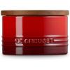 imageLe Creuset Signature Salt Cellar and Storage Canister with Wood Lid 7 oz LicoriceCerise