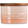 imageLe Creuset Signature Salt Cellar and Storage Canister with Wood Lid 7 oz LicoricePeche