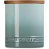 imageLe Creuset Signature Salt Cellar and Storage Canister with Wood Lid 7 oz LicoriceSea Salt