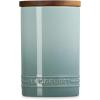 imageLe Creuset Signature Salt Cellar and Storage Canister with Wood Lid 7 oz LicoriceSea Salt