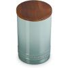 imageLe Creuset Signature Salt Cellar and Storage Canister with Wood Lid 7 oz LicoriceSea Salt