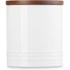 imageLe Creuset Signature Salt Cellar and Storage Canister with Wood Lid 7 oz LicoriceWhite