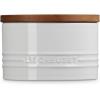 imageLe Creuset Signature Salt Cellar and Storage Canister with Wood Lid 7 oz LicoriceWhite