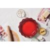imageLe Creuset Stoneware Set of 2 9quot Heritage Fluted Pie and 9quot Fluted Loaf Dish CeriseCerise