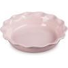 imageLe Creuset Stoneware Set of 2 9quot Heritage Fluted Pie and 9quot Fluted Loaf Dish CeriseChiffon Pink