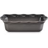 imageLe Creuset Stoneware Set of 2 9quot Heritage Fluted Pie and 9quot Fluted Loaf Dish CeriseOyster