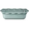 imageLe Creuset Stoneware Set of 2 9quot Heritage Fluted Pie and 9quot Fluted Loaf Dish CeriseSea Salt