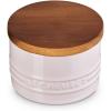 imageLe Creuset Signature Salt Cellar and Storage Canister with Wood Lid 7 oz LicoriceShallot