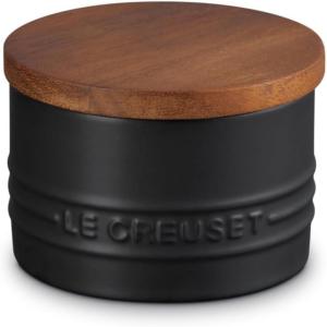 imageLe Creuset Signature Salt Cellar and Storage Canister with Wood Lid 7 oz LicoriceLicorice