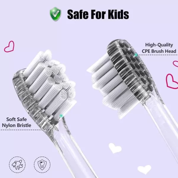 imageDadaTech BabyKids Electric Toothbrush Replacement Heads for DTBB1 DTK6 SG513 SG977  Pack of 4 RoundMedium