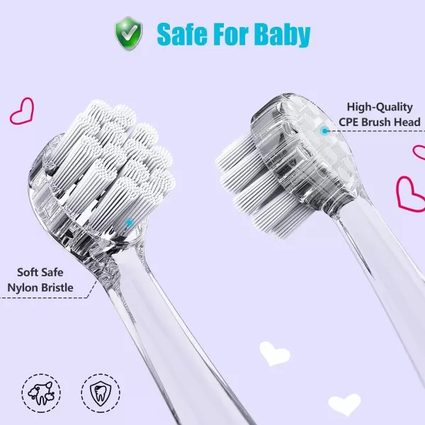 imageDadaTech BabyKids Electric Toothbrush Replacement Heads for DTBB1 DTK6 SG513 SG977  Pack of 4 RoundSmall