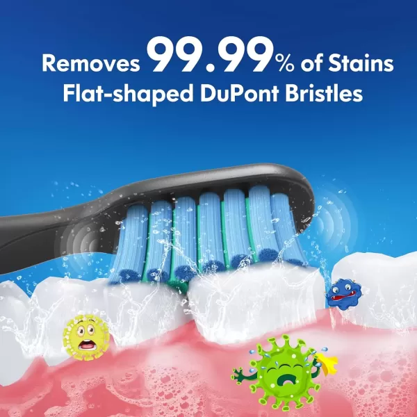 imageKids Electric Toothbrush Rechargeable Age 3561218 Year Old Dinosaur Toothbrush for Kids with Timer 3 Modes 4 Vibrating Heads Habit Stickers 31000VPM Boys Electric Toothbrush Dinosaur WhiteAstronaut Black