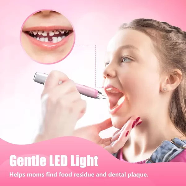 imageKids Electric Toothbrush Toddler Toothbrush Age 24812 Electric Toothbrush Kids with Timer Rainbow LED Light Up Vibrating Toothbrush Battery Operated Childrens Sonic Tooth Brush Astronauts BluePink