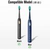 imageDadaTech Electric Toothbrush Replacement Heads for DT22  Pack of 5 Pure White SoftPure Black Soft 0152mm