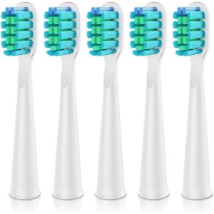 imageDadaTech Electric Toothbrush Replacement Heads for DT22  Pack of 5 Pure White SoftPearl White Hard 0178mm