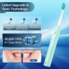imageDADATECH Electric Toothbrush for Adults and Kids Sonic Toothbrush Rechargeable with 9 Brush Heads 5 Modes and 2 Minutes Smart Timer 4Hours Charge for 60 Days Roman Column Handle PinkGreen New