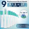 imageDADATECH Electric Toothbrush for Adults and Kids Sonic Toothbrush Rechargeable with 9 Brush Heads 5 Modes and 2 Minutes Smart Timer 4Hours Charge for 60 Days Roman Column Handle PinkWhite New