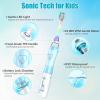 imageKids Electric Toothbrush Toddler Toothbrush Age 24812 Electric Toothbrush Kids with Timer Rainbow LED Light Up Vibrating Toothbrush Battery Operated Childrens Sonic Tooth Brush Green GiraffeBlue