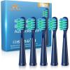 imageDadaTech Electric Toothbrush Replacement Heads for DT22  Pack of 5 White Soft 0152mmBlue Hard 0178mm
