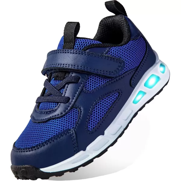 imageSKYWHEEL Boys Girls Sneakers Light up for Toddler Size 5 to Little Kids Size 2Blue Light Up Shoes Toddler