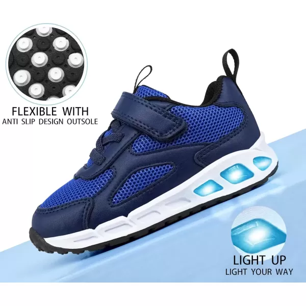 imageSKYWHEEL Boys Girls Sneakers Light up for Toddler Size 5 to Little Kids Size 2Blue Light Up Shoes Toddler