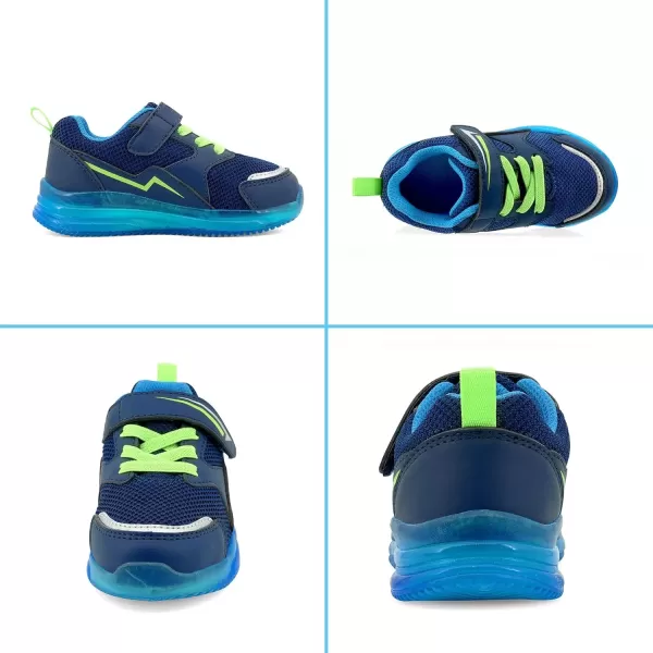 imageSKYWHEEL Boys Girls Sneakers Light up for Toddler Size 5 to Little Kids Size 2Dark Blue Light Up Shoes