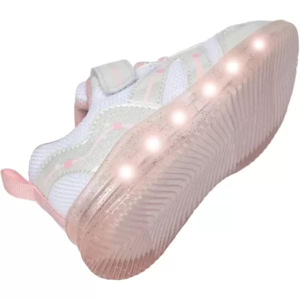 imageSKYWHEEL Boys Girls Sneakers Light up for Toddler Size 5 to Little Kids Size 2Girls White Light Up Shoes