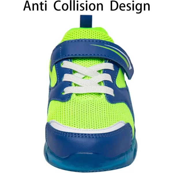 imageSKYWHEEL Boys Girls Sneakers Light up for Toddler Size 5 to Little Kids Size 2Green Light Up Shoes for Boys