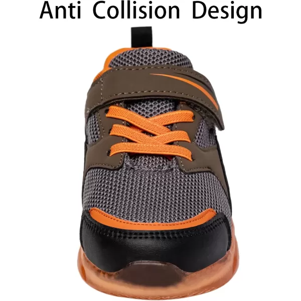 imageSKYWHEEL Boys Girls Sneakers Light up for Toddler Size 5 to Little Kids Size 2Grey Boys Light Up Shoes